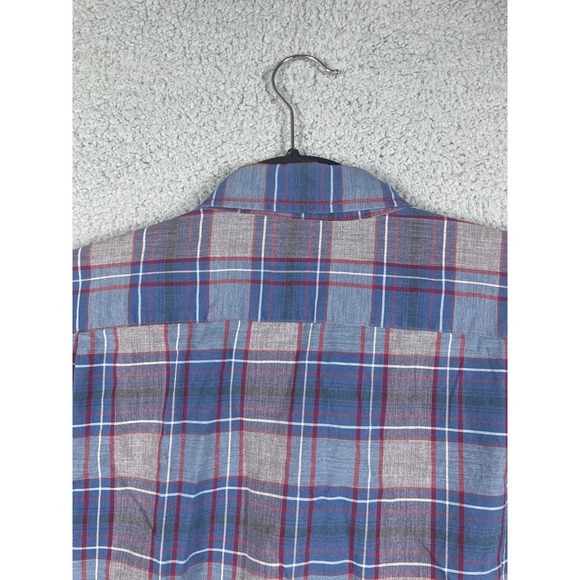 J. Crew Men's Button Up Plaid Shirt Size L Cotton Tailored woven - Picture 6 of 8